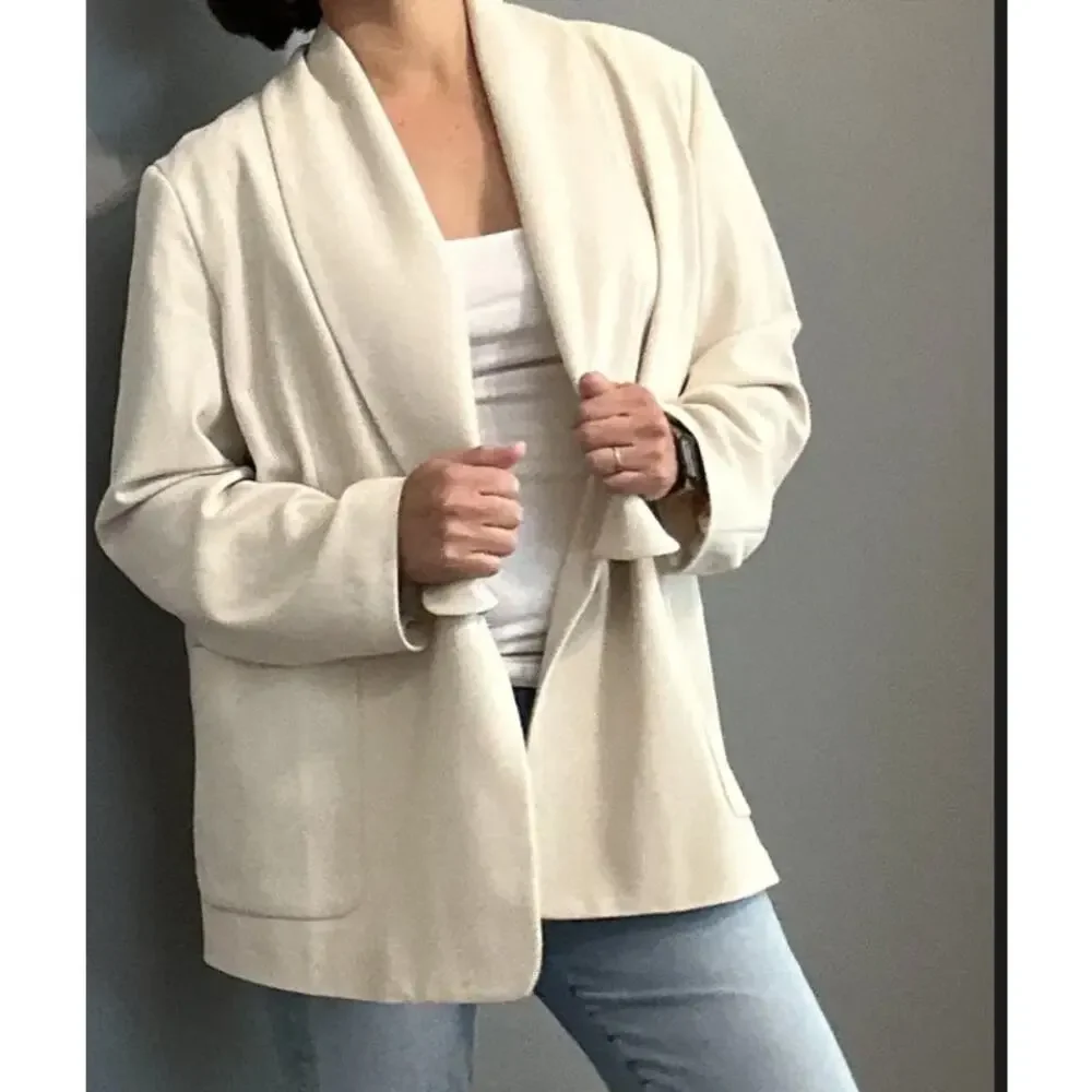 Rodebjer Cream Oversized Blazer SMALL Unstructured 80s Career Suiting Boxy $455 - Picture 7 of 14